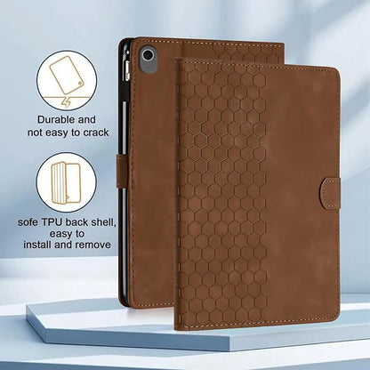 Case for Samsung Galaxy Tab S10 Lite/S10 Fe/S9 Fe 10.9" /S9 11" Tab Cases Multi-Angle Viewing Smart Stand with Pocket Auto Wake/Sleep PU Leather Tablet Flip Folio Cover Brown