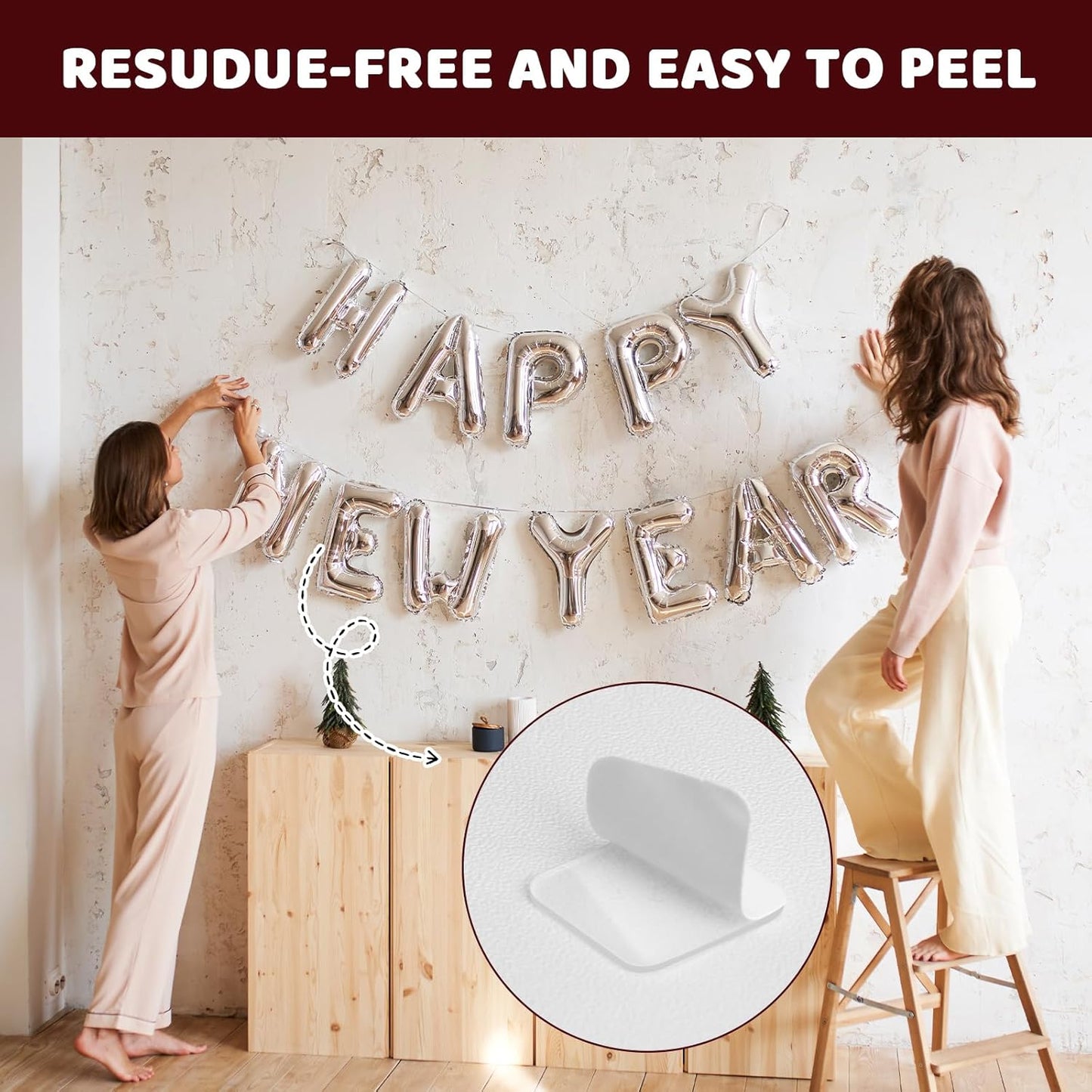 200 PCS Nano Tape Double Sided Squares 0.8" Nano Tape Precut Adhesive Glue Points Double Sided Mounting Putty Picture Hanging Adhesive Dots for Balloon Poster Walls Hanging Removable (Tape)