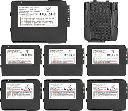 8 Pack TC77 Battery Replacement for Zebra Barcode Scanner BT-000318,Compatible with Zebra Symbol Motorola TC70, TC72, TC75, TC77, TC700h, TC700k, TC720l, TC75x, TC75EK, TC75AH, TC75GK, TC77HL