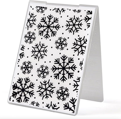 Christmas Plastic Embossing Folders Christmas Snowflake Leaves Deer Stencil for Scrapbooking Card Making,Template DIY Craft Paper Card Background Embossing Folder for Photo Album Decoration