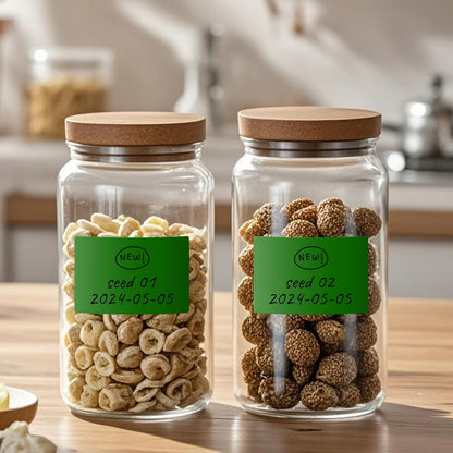 Color Coding Stickers Rectangle 3×2 Inch Vinyl Green Sticker Removable Waterproof Writable File Folder Moving Labels for Boxes Home Office Marking 40 PCS