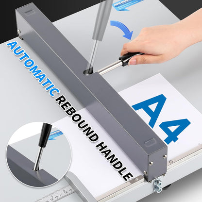 Mxmoonant Manual Creasing Machine 60-500g Paper Folding Creaser with 2 Adjustable Block & Metric/Imperial Positioning Ruler for Paper Sheet Cardstock