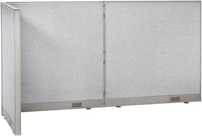 GOF Freestanding L Shaped Office Partition, Large Fabric Room Divider Panel, 36" D x 96" W x 48" H