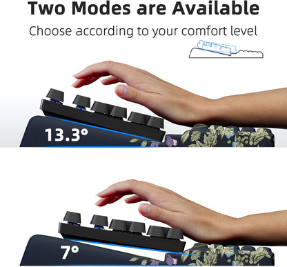 Ospelelf Keyboard Stand Pad with Wrist Rest, Comfy Ergonomic Keyboard Riser Holder for Office Home