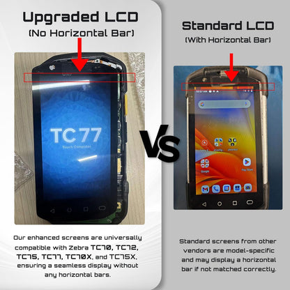 for Zebra TC77 TC70 TC75 TC70X TC75X TC72 LCD Screen Replacement - LCD Touch Display Digitizer Assembly Compatible with Handheld Android Barcode Scanners