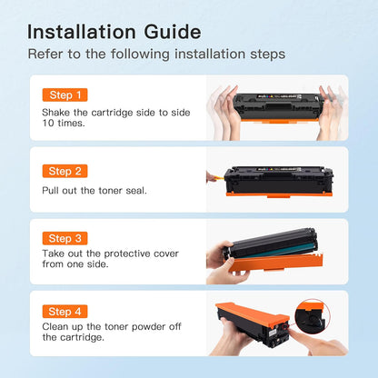 054H Toner Cartridge Set Replacement for Canon 054 054H Toner Cartridge 4 Pack to use with Canon Color ImageClass MF644Cdw LBP622Cdw MF642Cdw MF641Cdw MF641Cw LBP623Cdw ( Black Cyan Magenta Yellow )