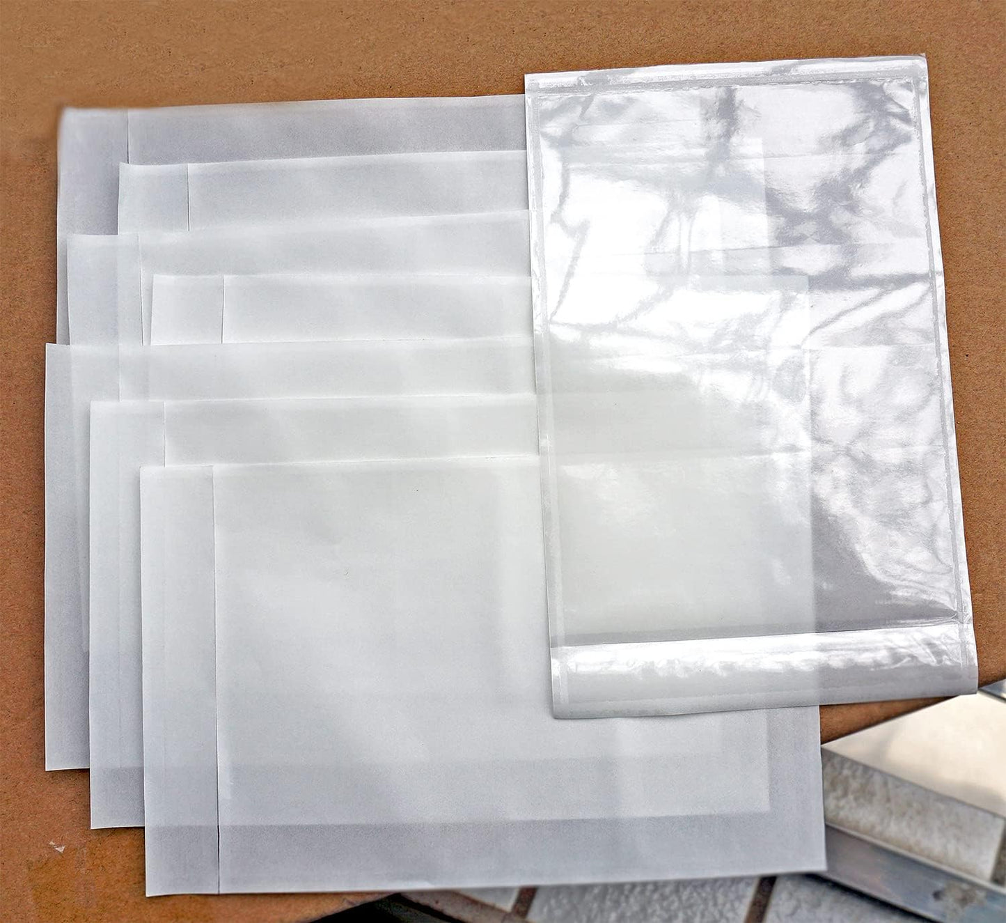 1000 Pcs Premium 4.7''x7.5'' Packing List Envelope, Tailored Size for 4x6'' Shipping Labels, Adhesive Shipping Label Pouch/Sleeve
