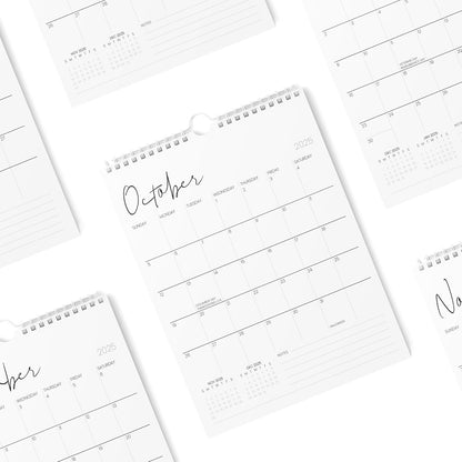 Karto Wall Calendar 2025-2026 - Vertical 8.5x11 inch July 2025 to December 2026 - Boost Your Productivity and Easy Planning with the Aesthetic Monthly Calendar - Cursive