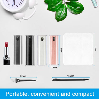 walrfid 4 Pack Screen Cleaner Spray, Car Touchscreen Mist Cleaner, Electronic Laptop Cleaning Kit for Computer, Cellphone, iPad, iPhone, MacBook, TV Monitor, Tablet, Car Display(Pink Grey Black Cream)