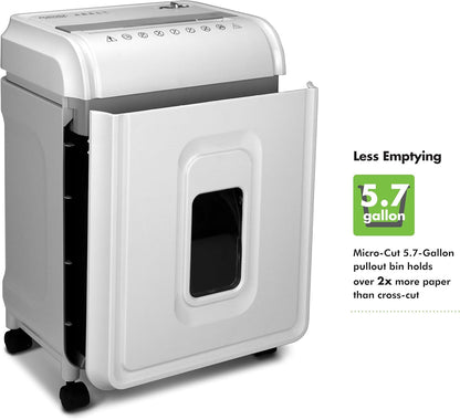 Aurora AU1275MA Professional Grade 12-Sheet Micro-Cut Paper and CD/Credit Card Shredder/ 60 Minutes Continuous Run Time, White/Gray