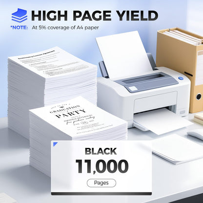 53B1000 Black Toner Cartridge with chip 1-Pack High Yield Replacement for Lexmark 53B1000 53B1H00 Toner Compatible with Lexmark MS817dn MS817n MS818dn MS818n MX717de MX718de Laser Printer Ink Copier