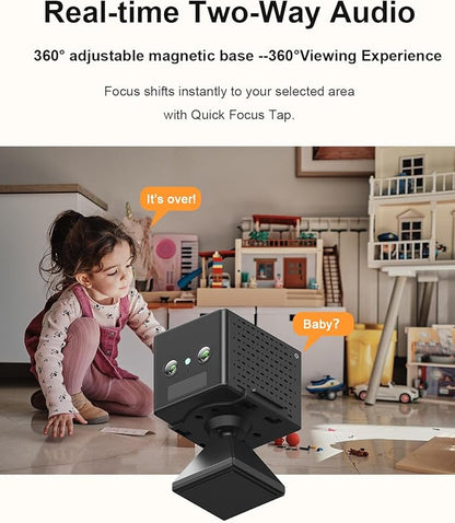 4K Wireless Security Camera, WiFi Indoor Camera, Cameras for Home Security, Baby Monitor, Nanny Cam with Night Vision, AI Motion Detection, Live View
