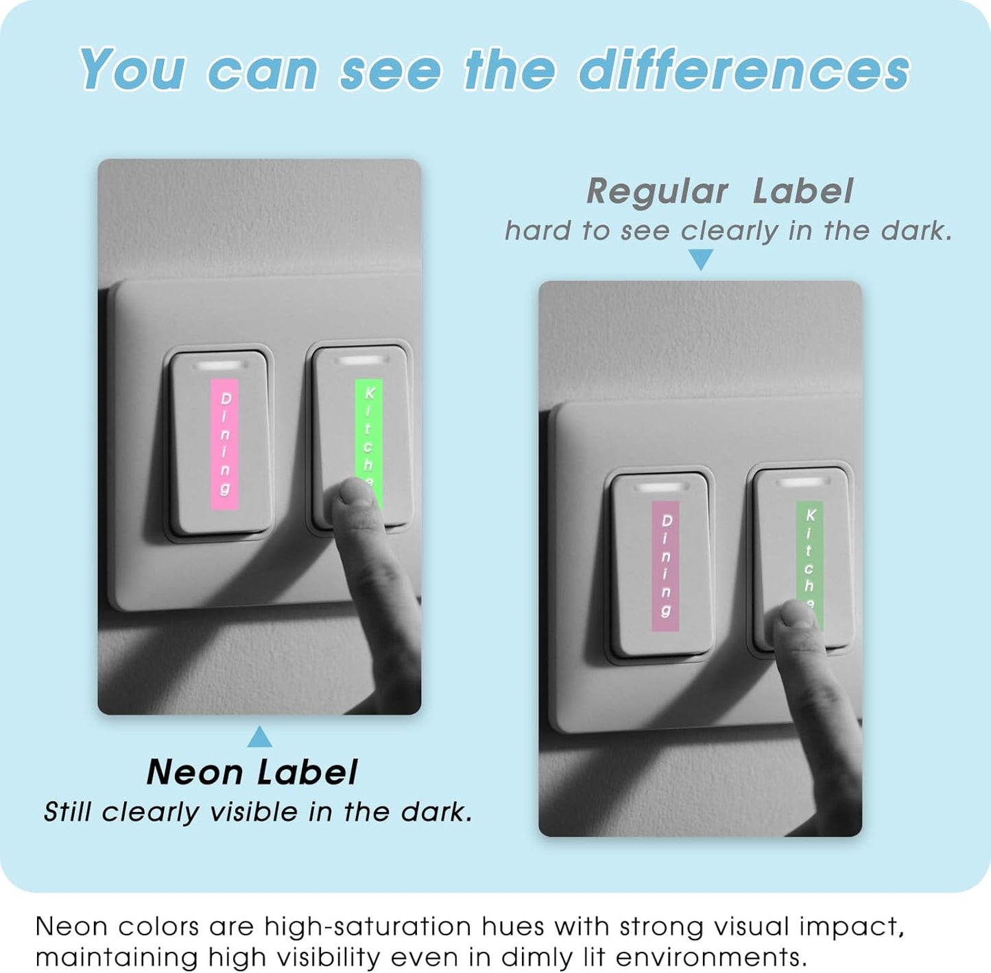 UNOKA Embossing Tape Neon Compatible for DYMO Organizer Xpress Label Maker Refills, 3/8 3D Plastic Colored, Neon Pink/Orange/Green/Red/Blue/Black for Dynamo S0717930 Omega Junior Embosser, 6 Pack