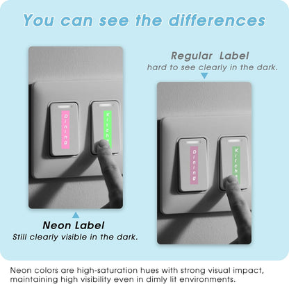 UNOKA Embossing Tape Neon Compatible for DYMO Organizer Xpress Label Maker Refills, 3/8 3D Plastic Colored, Neon Pink/Orange/Green/Red/Blue/Black for Dynamo S0717930 Omega Junior Embosser, 6 Pack