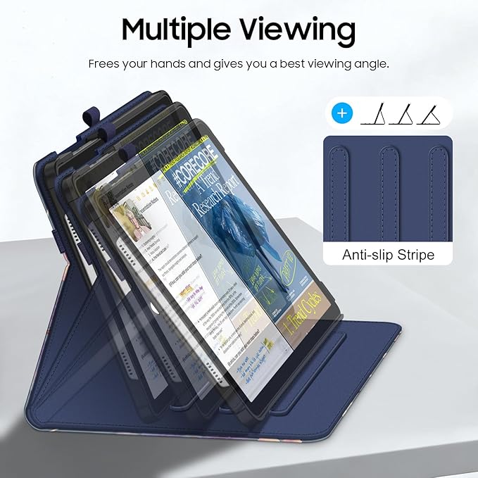 Fintie Case for Samsung Galaxy Tab A9 Plus/A9+ 5G 11 Inch 2023 Model (SM-X210/X216/X218), Multi-Angle Viewing Smart Stand Back Cover with Pocket Auto Wake/Sleep, Blooming Hibiscus