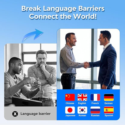 Translation Earbuds,Real Time Noise Cancelling Wireless Earbuds,144 Translation Languages Bluetooth Headphones,Fast Reaction Translation Device (Black)