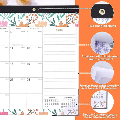 Lateefah Desk Calendar 2025-2026, Runs July 2025 to December 2026, 2025 Desk Pad Calendar with to-do List, 18 Monthly 17" x 12" Desk Calendar for School, Home or Office
