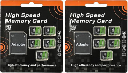 KEXIN 64GB Micro SD Card 10 Pack with SD Adapter microSDXC Memory Card UHS-I C10 U1 Micro SD Cards Bulk Full HD High Speed TF Card for Smartphone Tablet Action Camera Dash Cam Game Console, 10Pack 64G
