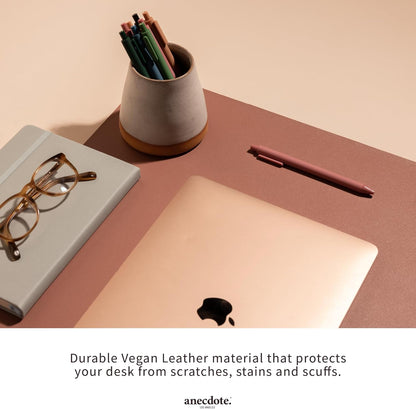 ANECDOTE Vegan Leather Desk Pad - 31.5"x17" Desk Mat for Your Office. This Quality Large Mouse Pad has Chic Elegance, Professional Look & Satisfying Touch - The Perfect Leather Mouse Pad for You!