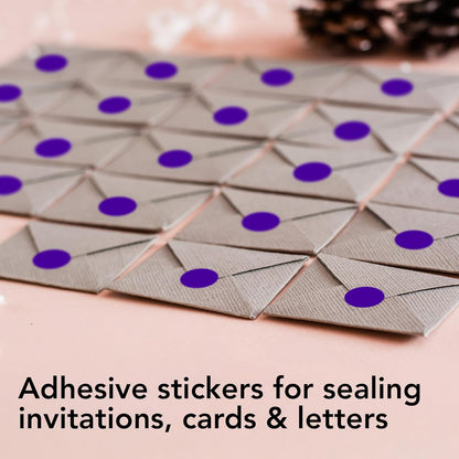 Perco Purple 1/2-Inch Round Circle Dot Sticker Labels with Permanent Adhesive - 3,000 Labels per Roll - Vibrant Colors, Strong Adhesion - Made in USA