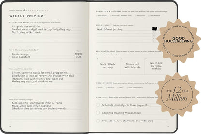 Full Focus Blush Vegan Leather Planner by Michael Hyatt - The #1 Daily Planner to Set Annual Goals, Increase Focus, Eliminate Overwhelm, and Achieve Your Biggest Goals - Hardcover