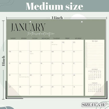 Guasslee Desk Calendar 2026-2027, 18-Month School Year Desk/Wall Calendar, 2026 Jan-2027 Jun. 2026, 14" X 11" Monthly Planner With Thick Paper For Office Home School Organizing