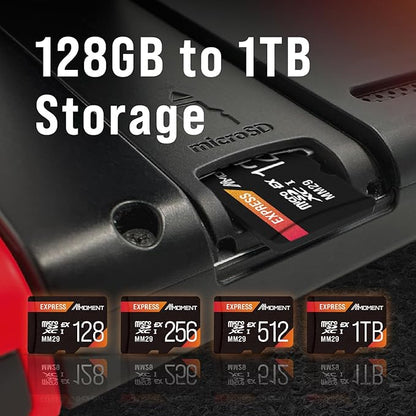 MMOMENT 256GB Micro SD Express Card for Nintendo Switch 2, Micro SD Card, EX450, PCIe gen3x1, Up to 880MB/s Read and 650MB/s Write Speed, Gaming Memory Card (MM29)
