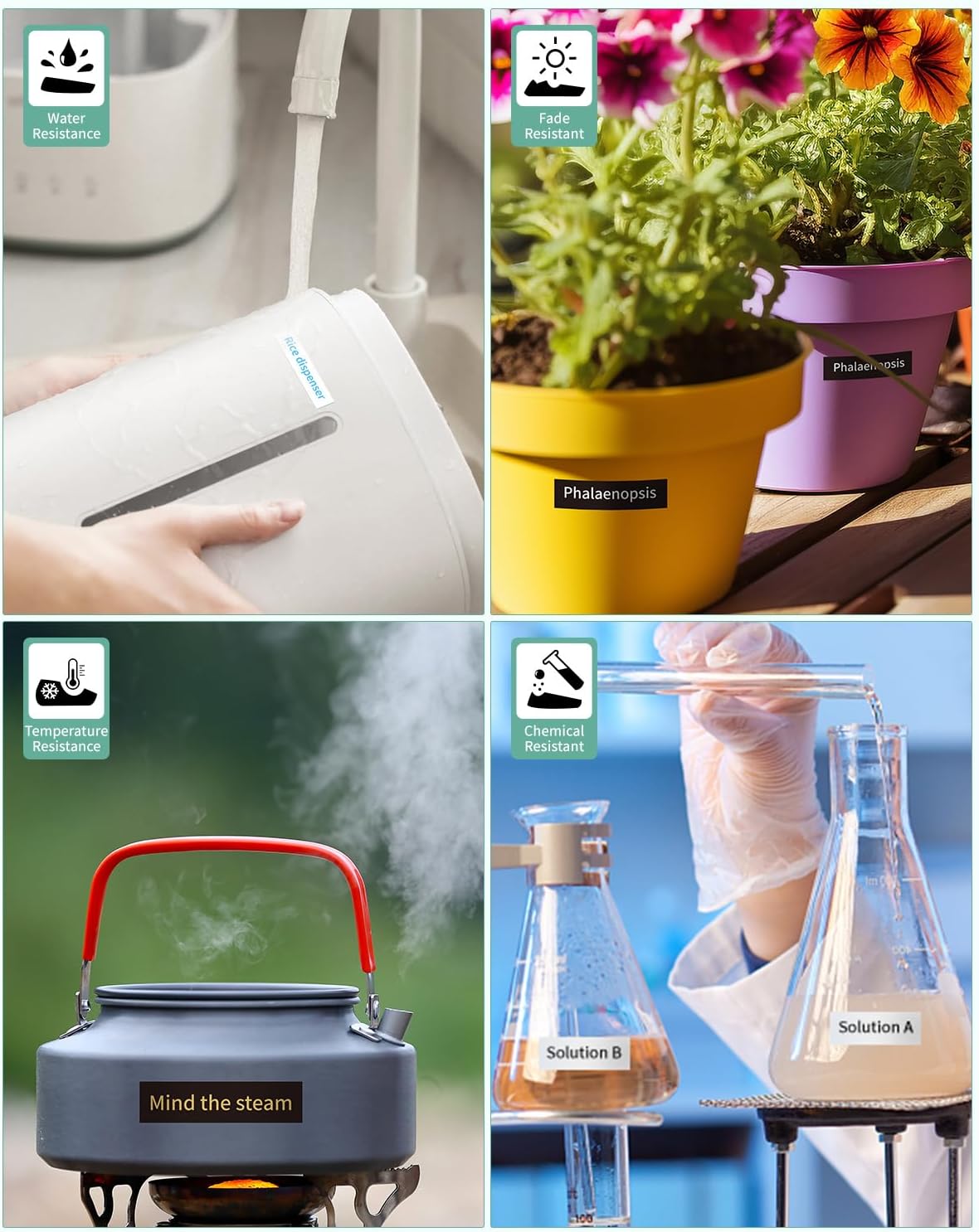 6-Pack 12mm 0.47" Laminated Multi-Color Label Tape Compatible for Brother Tze-931 Tze-831 Tze-233 Tze-334 Tze-335 P Touch Tape Tze Tz 12mm 0.47" Color for PTH110 PTD220 PTD210 PTD400 PTD610BT