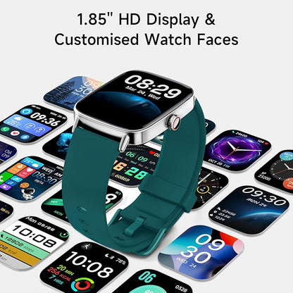 Smart Watch for Men Women, 1.85" HD Smartwatch Compatible iPhone/Samsung/Android (Answer/Make Calls), 100+ Sport Modes Fitness Tracker with Heart Rate/Sleep/SpO2 Monitor, IP68 Waterproof