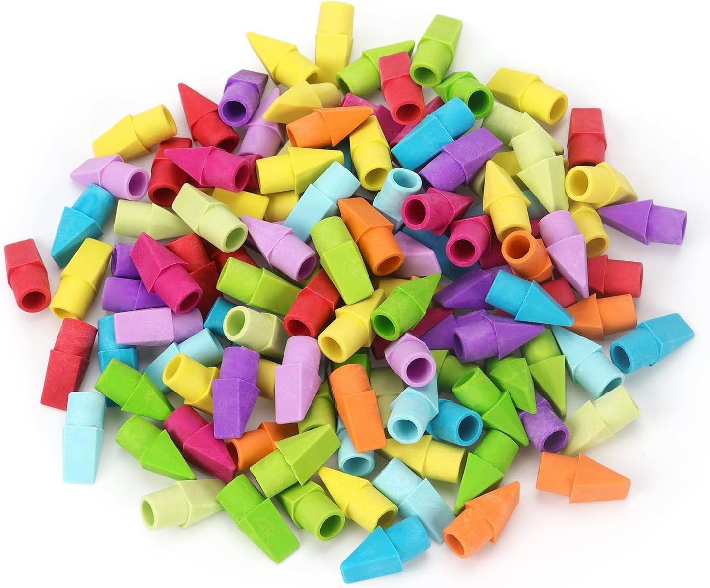 ZZTX Pencil Top Erasers, 120 Pack Eraser Caps Bulk, Erasers for Pencils, Eraser Toppers for Kids School Home Office, 11 Assorted Colors Erasers