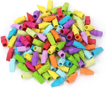 ZZTX Pencil Top Erasers, 120 Pack Eraser Caps Bulk, Erasers for Pencils, Eraser Toppers for Kids School Home Office, 11 Assorted Colors Erasers