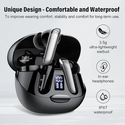 AI Language Translation Earbuds, 3-in-1 Translator Earbuds Real Time with 7 Translation Modes, with Audio and Video Call, 164 Language Bluetooth 5.3 Headphones Translating Device for Travel/Business