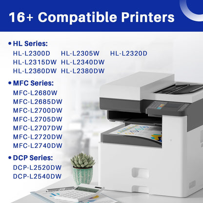 TN660 Toner Cartridge Replacement for Brother TN 660 TN-660 TN630 TN-630 Compatible with HL-L2300D HL-L2305W HL-L2320D HL-L2340DW HL-L2360DW HL-L2380DW DCP-L2540DW Printer(2 Pack, Black)