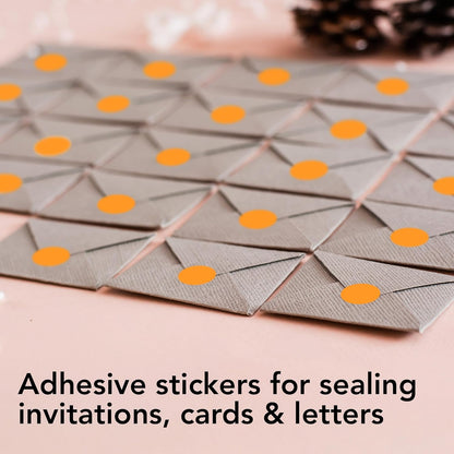 Perco Fluorescent Orange 1/2-Inch Round Circle Dot Sticker Labels with Easy Peel Perforation - 3,000 Labels per Roll - Strong Adhesion, Vibrant Colors for Organizing, Crafting & More - Made in USA