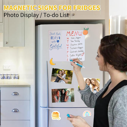 10Pcs Printable Magnetic Sheets 8.5x11 Inches for Inkjet Printers, Glossy White Magnetic Print Paper, 12mil Thickness, Flexible Magnet Photo Paper for Refrigerator DIY Crafts