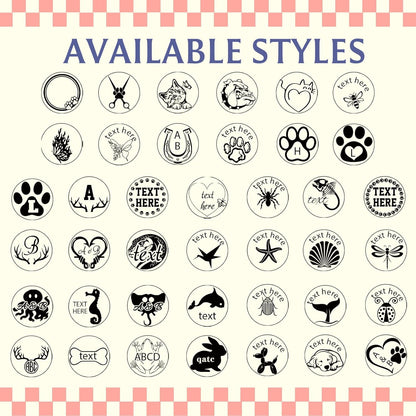 Custom Loyalty Card Stamp Personalized Self Inking Stamp for Business, Pet, Reward - Small Round Rubber Stamp