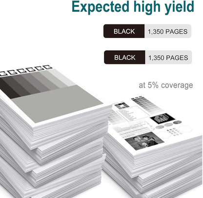 067 Black Toner Cartridge Replacement for Canon 067 067H CRG-067 to use with Canon Color ImageCLASS LBP632Cdw MF656CDW MF652Cw MF654CDW MF653Cdw MF651CW LBP631CW LBP633CDW Printer Ink (2 Pack )