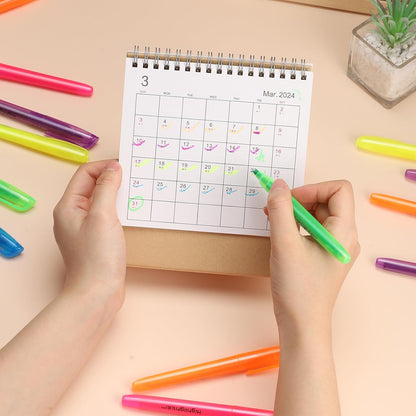 BESARME 240 Pack Assorted Colors Highlighters Bulk 6 Colors Fluorescent Markers for Home School Office