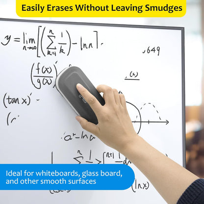 maxtek Magnetic Dry Erase Eraser, Glass Board Erasers, 4 Pack, Whiteboard Eraser for Dry Erase Board, Glass Board, Calendar Board, Office and School Supplies (Gray)