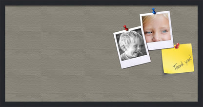 PinPix 36x18 Inch Cork Bulletin Board. This Decorative Framed Pin Board Comes with Pewter Design and a Satin Black Frame. Ideal for Home Office Decor or Message Board (PinPix-1812)