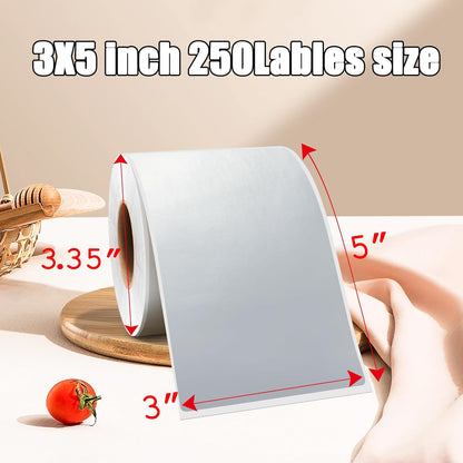 3 x 5 Inch 250Pcs Rectangle Color Coding Stickers,Strong Adhesion Easy to Write Label for Moving,Box Organization,Inventory,Business,Silver