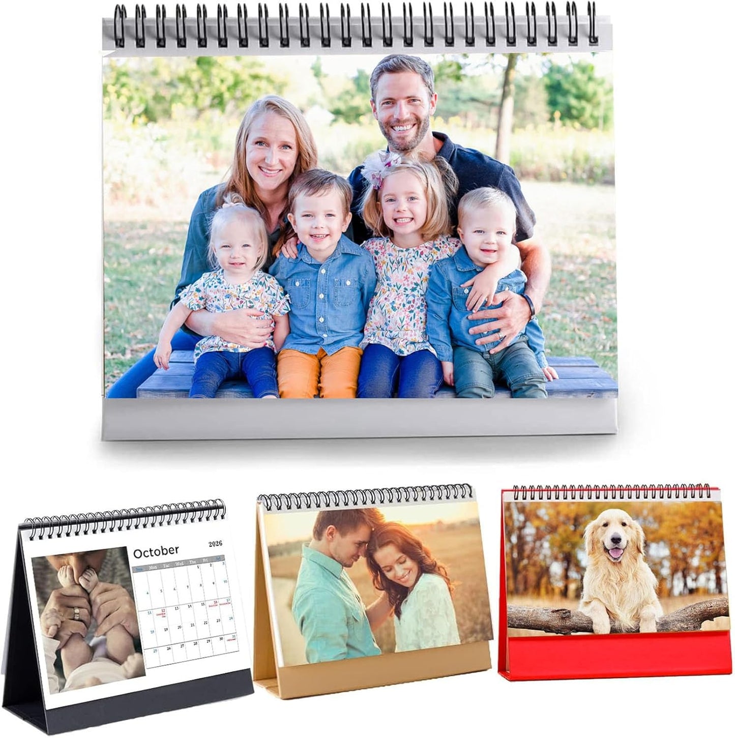 Custom Calendar 2026 for Home & Office - Print Your 13 Memories,Make Your Own Personalized Calendar Customized Christmas Gift &use your photo (Desk Calendar, 2 Packs)