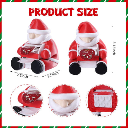2 Pcs Christmas Gift Santa Claus Postage Stamp Holder Stamp Roll Dispenser for Office Desk Decor Accessories, 1.18" Core (Stamps Not Included)