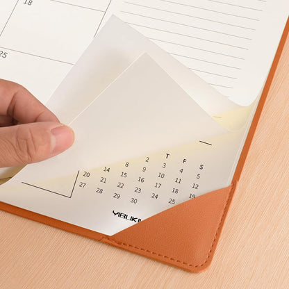 Desk Calendar 2025-2026 with Desktop Mat, 22x17 inch Large Desk Pad Calendar July 2025 to June 2026, Big Desk Planner for Home Office and School, Brown