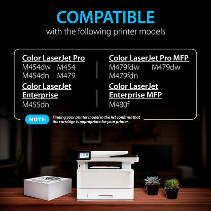 Smart Ink Compatible 414A Toner Cartridge Replacement for HP 414 A with Built-in Chip (2 Black Pack) to use with Color Laserjet Pro MFP M479fdw M479fdn M479fdw M454dw M454dn