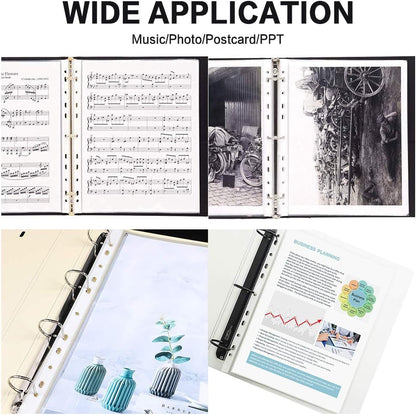 Sheet Protectors, HERKKA 500 Pack Upgrade Clear Plastic Page Protectors Sheet Reinforced 11-Hole Fit for 3 Ring Binder Fits Standard 8.5 x 11 Paper, 9.25 x 11.25 Top Loaded, Acid Free