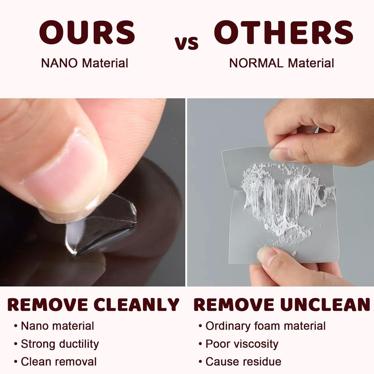 315 PC Double Sided Sticky Nano Dots 0.5" Precut Thin Nano Tape with Acrylic Dispenser Box Clear Adhesive Glue Dots Double Sided Sticky Putty for Poster Wall Hanging Crafts Removable(Tape+Box)