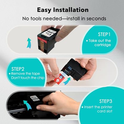 61XL Ink Cartridge Black Color Combo Pack (3-Pack) Replacement for HP Ink 61 XL HP61XL HP61 for 4500 5530 4630 2540 4502 5535 3510 3050 4635 4632 2514 2542 4610 2620 1510 1000 1010 Printer