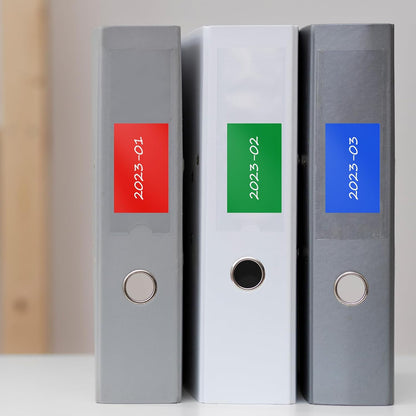 10 Assorted Colors Rectangle Labels 3 × 2 Inches Self-Adhesive Colored Rectangular Color Coding Stickers Waterproof Small Name Tag for Office Inventory 40 Pieces