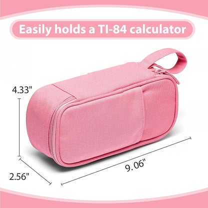 Pencil Case Pouch Box Bag School Supplies Girls Boys Kids, Cute Preppy Stuff Large Big Capacity Aesthetic Pen Organizer, Back to College Stationary, Rosy Pink, Heavy Duty Canvas, 1800ml